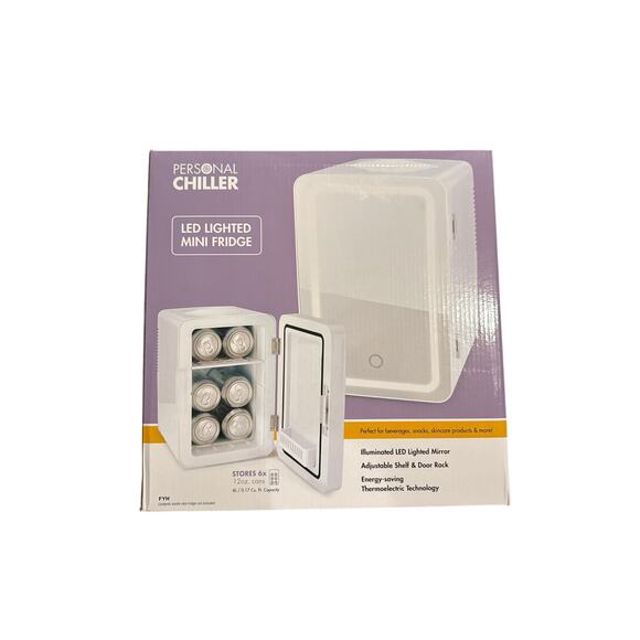 Personal Chiller Led Lighted Mini Fridge - Picture 1 of 1